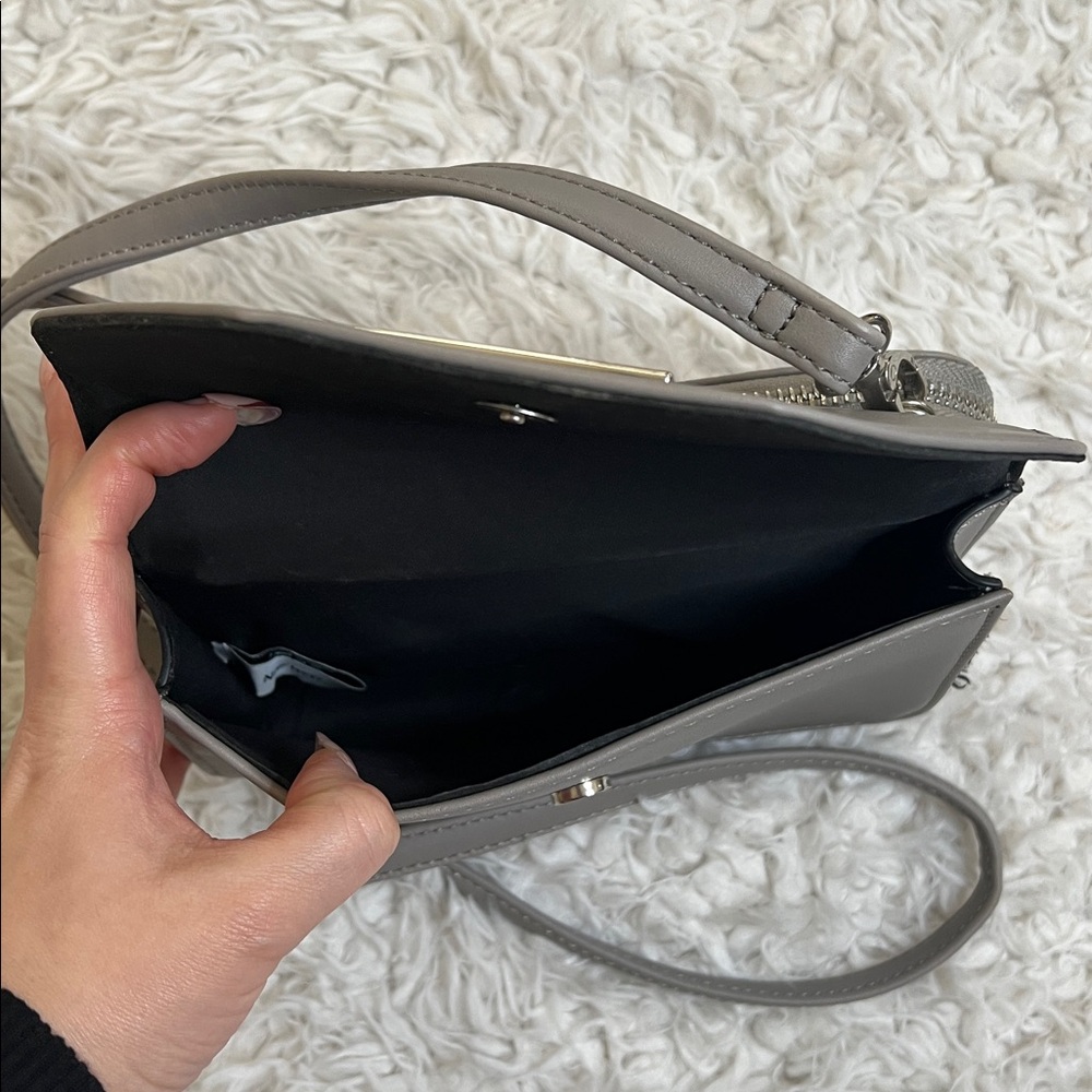 Nine West Gray Crossbody Purse Gifting Casual - Picture 5 of 15
